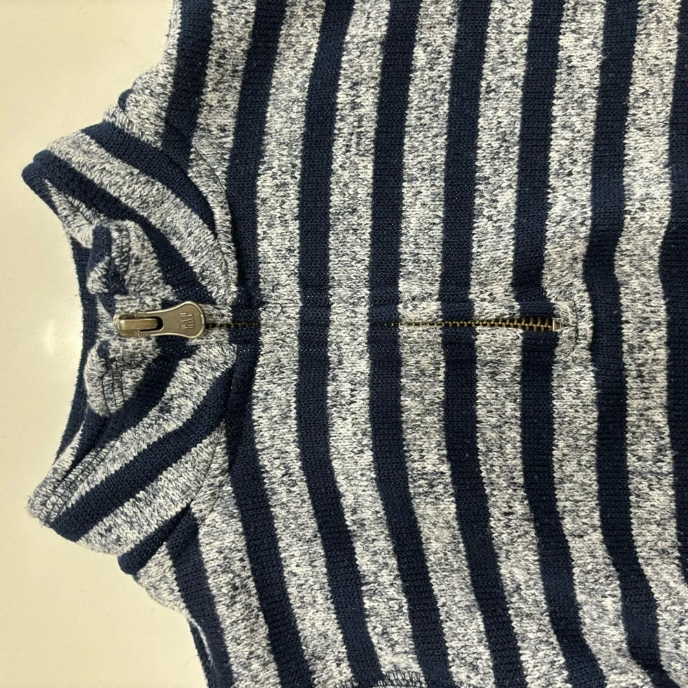 Striped Navy and Gray Kids Top